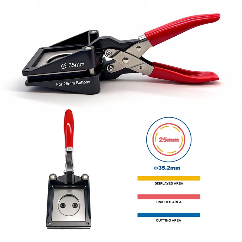 ChiButtons Handling Paper Cutter for Button Round 25mm Metric System (Cutting Size:35.2mm) - Image 3